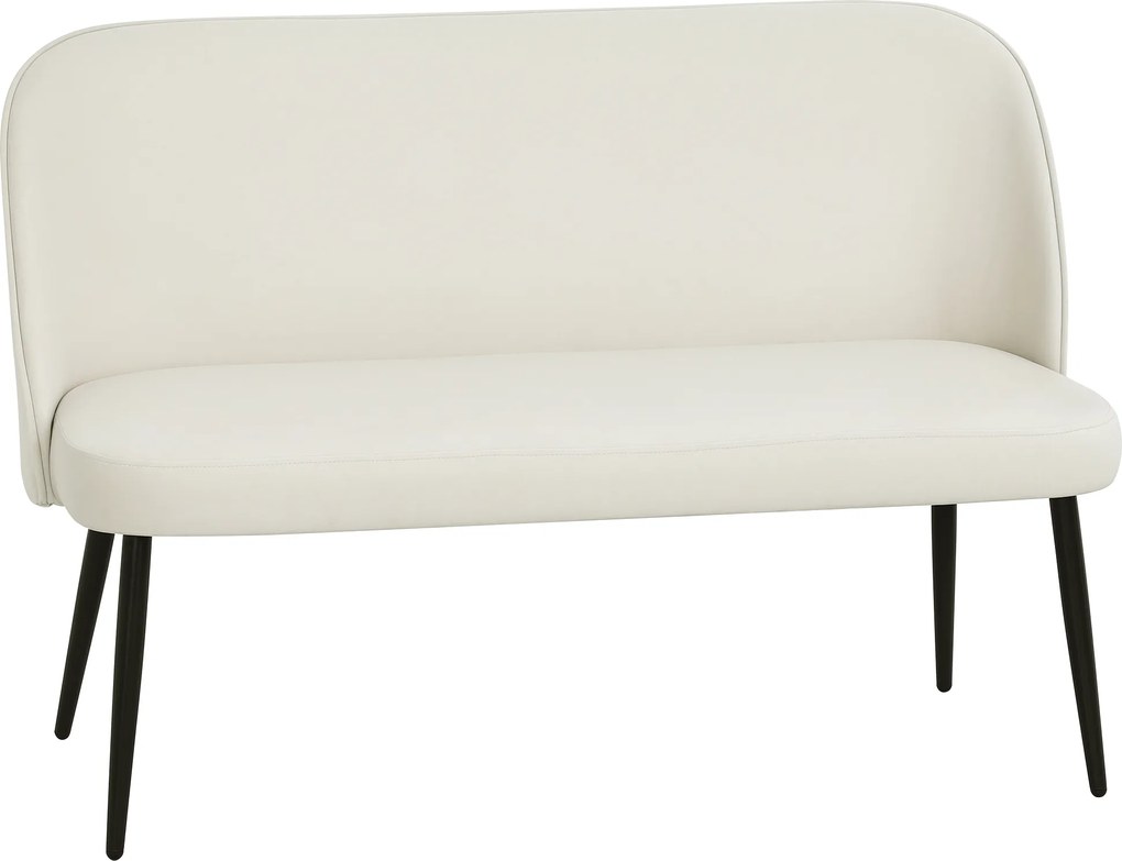 HOMCOM Sofa 2-osobowa, nowoczesna tapicerowana kanapa z metalowo-drewnianą ramą, welurowa tapicerka, beżowa