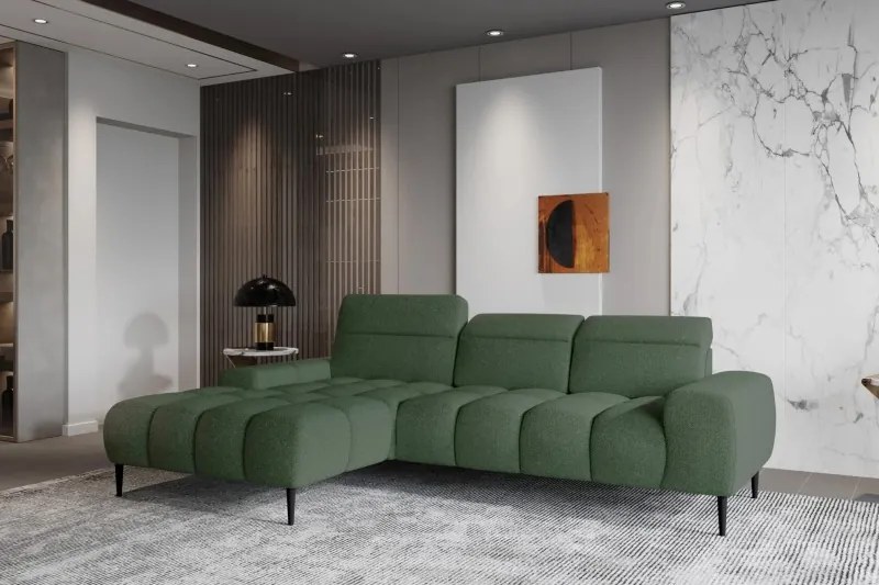 Narożnik GIANO S układ L Lewostronny z elektryczną regulacją siedziska w ktaninie AUSTIN 13 WERSAL