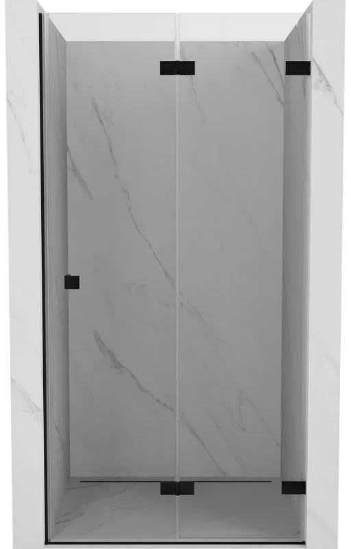 Mexen Lunar-F drzwi prysznicowe składane prawe 95 cm, transparent, czarne - 836-095-000-70-00-P