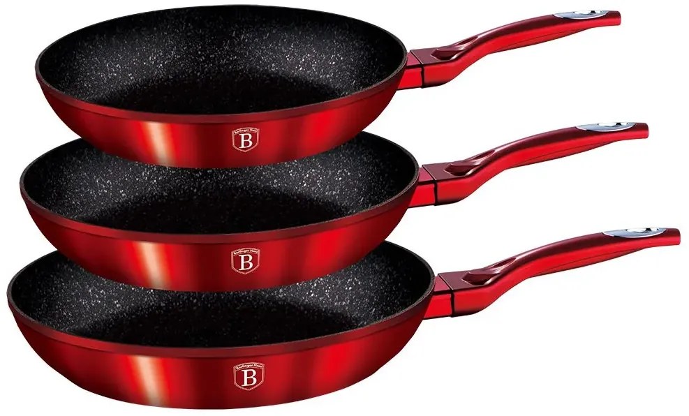 Granitowe patelnie 3 sztuki na indukcję D7-N60