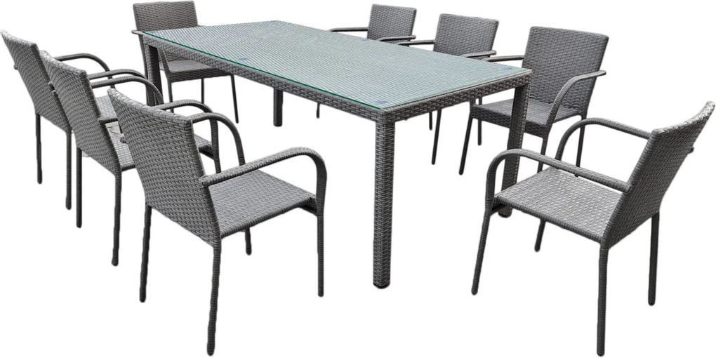 Zestaw mebli ogrodowych 8 osób Sottile