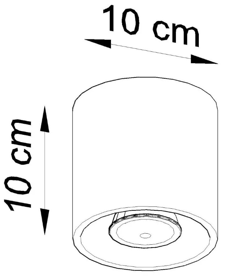 Ciemnoszara lampa punktowa ø 10 cm Roda – Nice Lamps