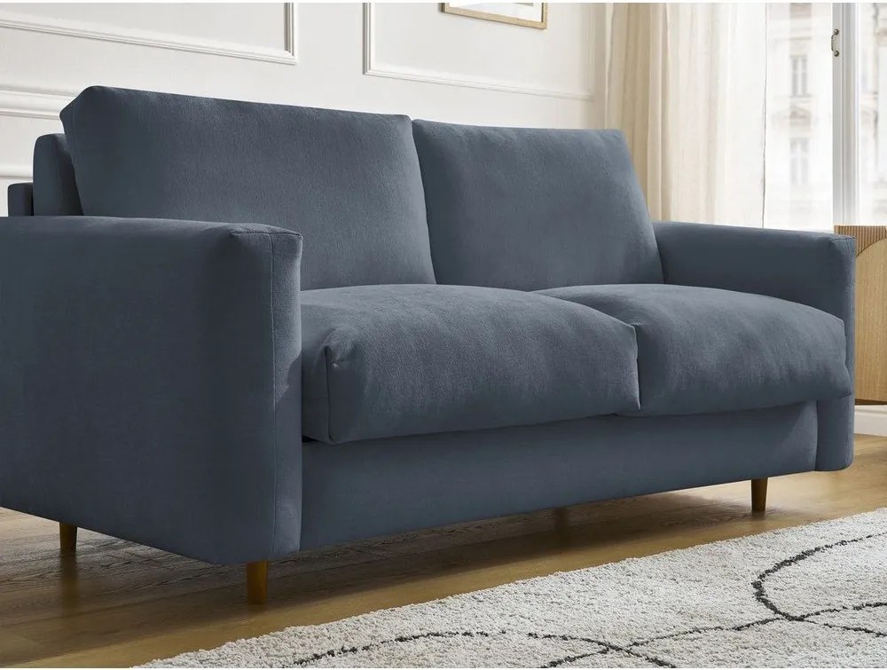 Ciemnoniebieska rozkładana sofa do spania 200 cm Cocoone – Bobochic Paris