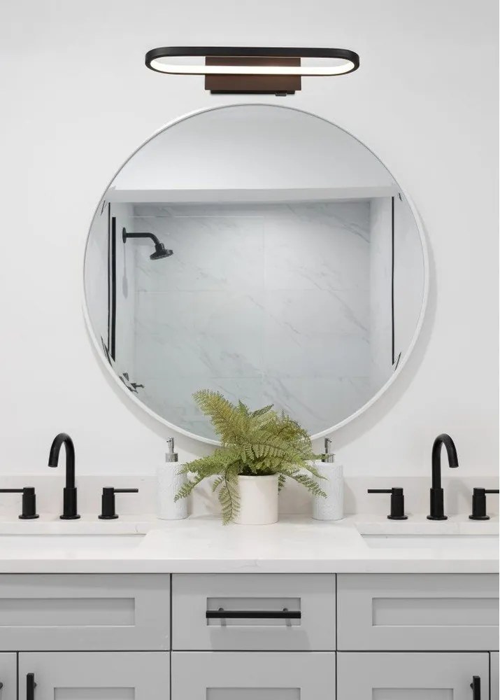 Kinkiet LED w kolorze matowej czerni (dł. 40 cm) Gianni – Trio