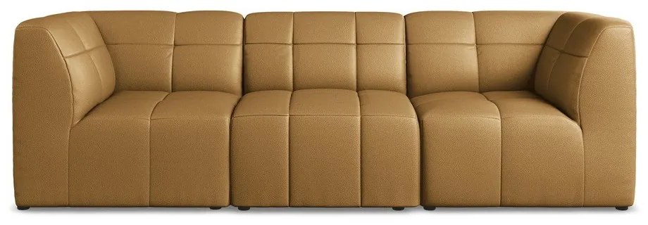 Brązowa sofa z imitacji skóry 255 cm Aloha – Makamii
