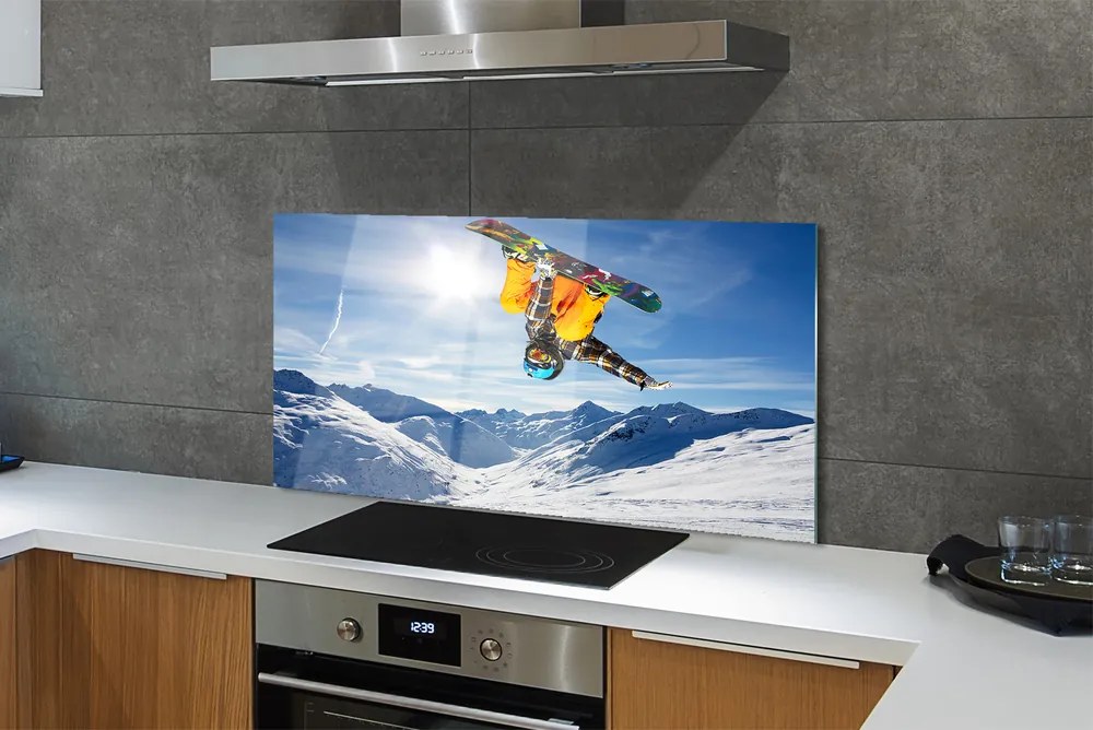 Panel nad Blat Kuchenny Człowiek z Deską w Górach