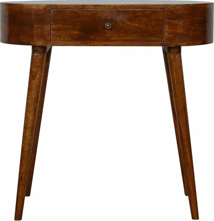 Artisan Furniture Orzechowa konsola Albion z 1 szufladą, klasyczny element przedpokoju