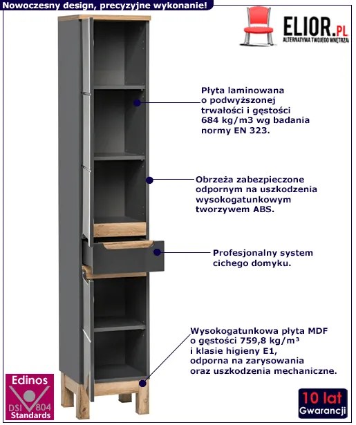 Słupek łazienkowy lakierowany W7-D38