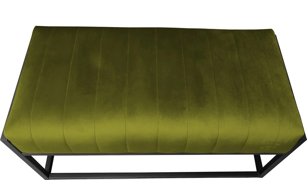 Ławka KAYA tkanina Welur loft ławka metal : Kolor Stelaża - Czarny , Kolor tkaniny - VELVET - BL75, Typ tkaniny - Velvet