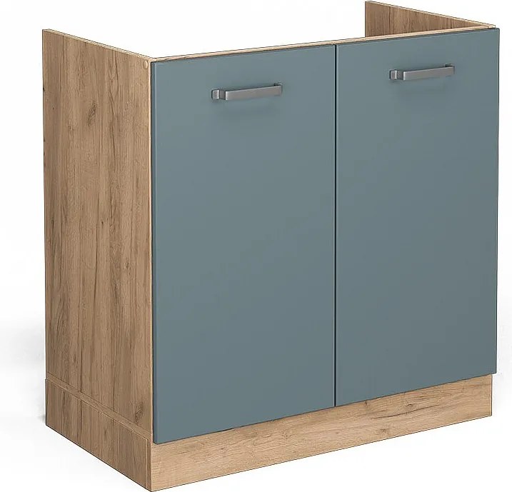 Szafka pod zlew niebiesko-szary 80x46x81.6 r-line