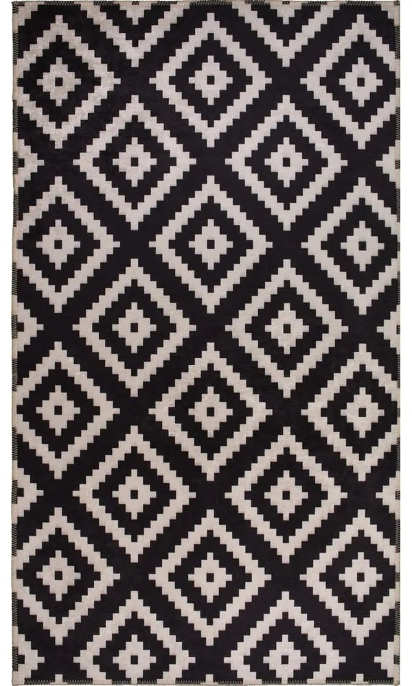 Czarny dywan odpowiedni do prania 80x50 cm – Vitaus