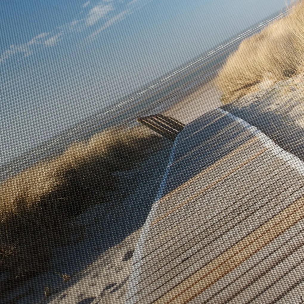 Obraz - Piaszczysta plaża na wyspie Langeoog, Niemcy (70x50 cm)