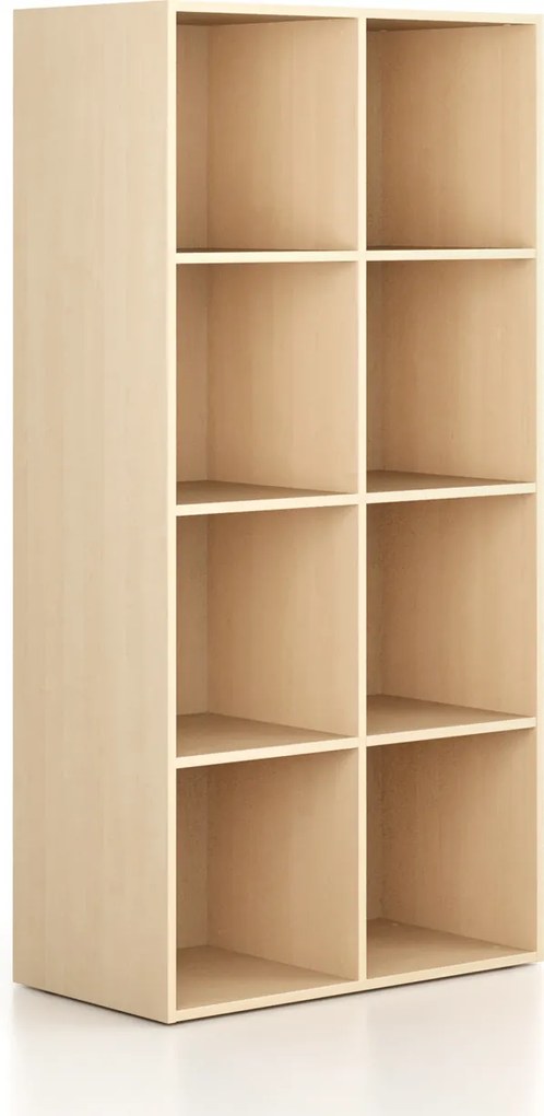 Regał FRAME, dolny, 2 kolumny, 1735 x 872 x 450 mm, brzoza