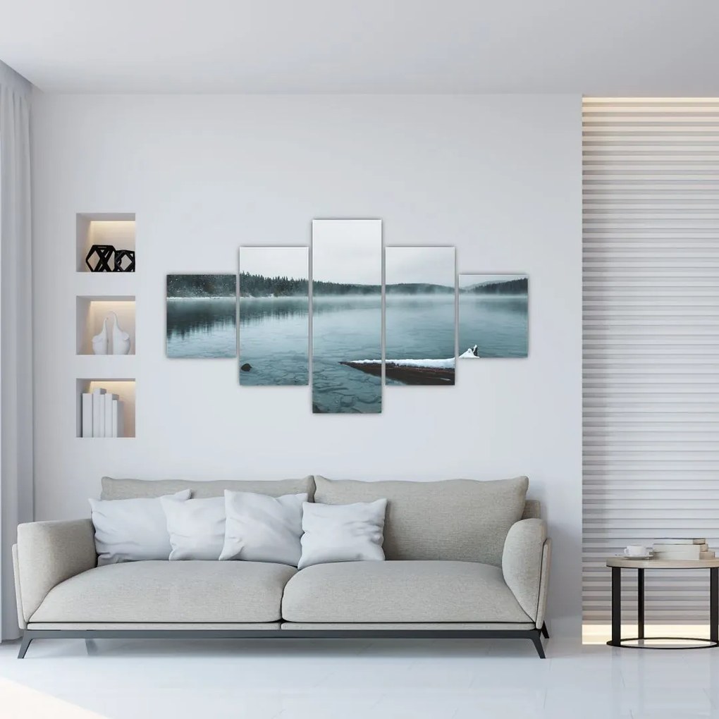 Obraz - lodowe nordyckie jezioro (125x70 cm)