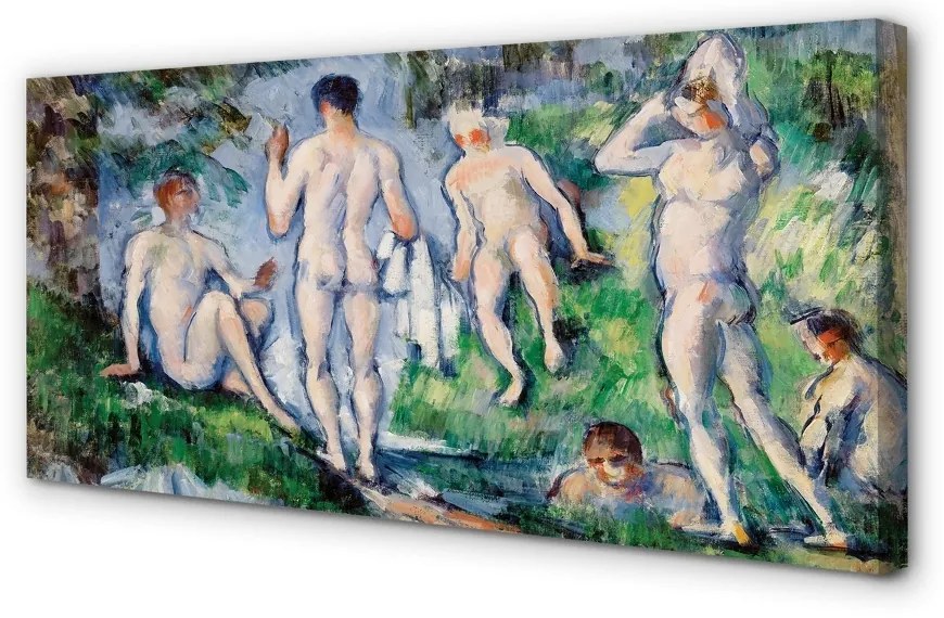 Duży obraz na płótnie Kąpiący się - Paul Cézanne