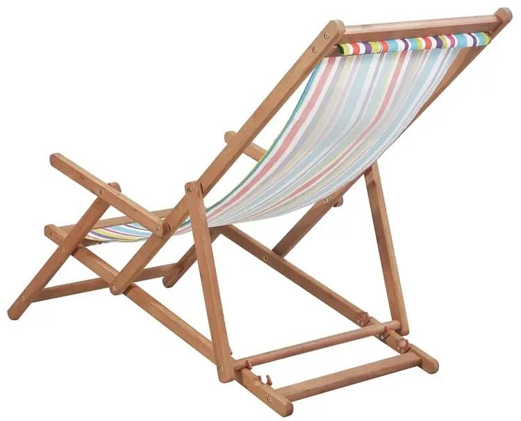 Wielokolorowy składany leżak plażowy - Kane
