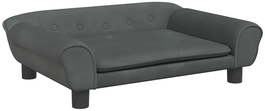 Dziecięca sofa z aksamitnym wykończeniem antracyt - Pergio