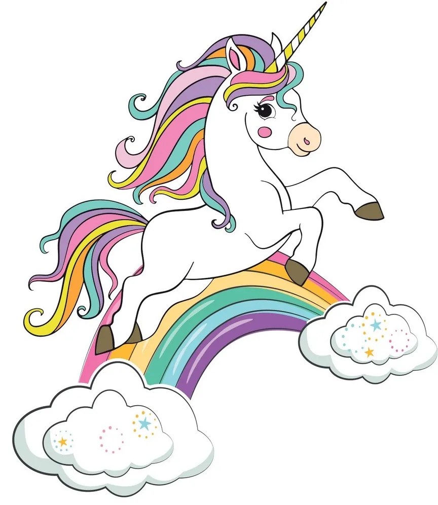 Naklejka 3D Magic Unicorn, 14 x 20 cm