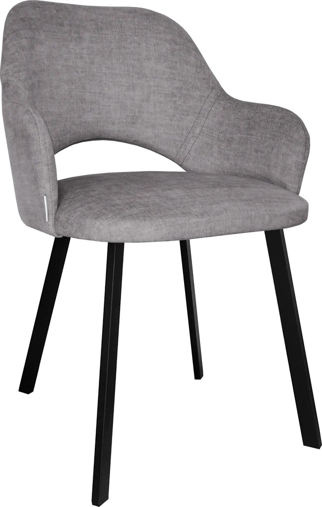 Krzesło Milano tkanina VOGUE noga metalowa elegancki komfort wnętrza : Kolor nogi - Czarna profil, Kolor tkaniny - VOGUE - VOGUE 15, Typ siedziska - Siedzisko stałe