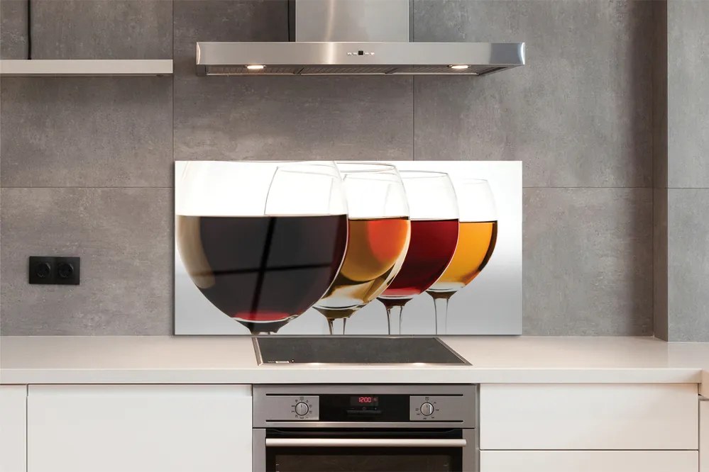 Szklany Panel Zestaw Kieliszków do Wina