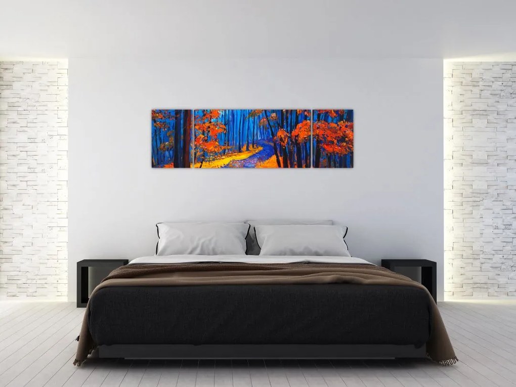 Obraz jesiennego lasu (170x50 cm)