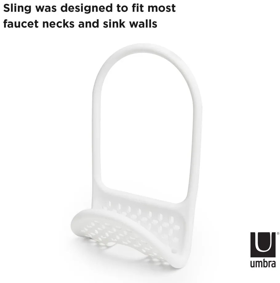 Wiszący plastikowy uchwyt na gąbkę Sling – Umbra