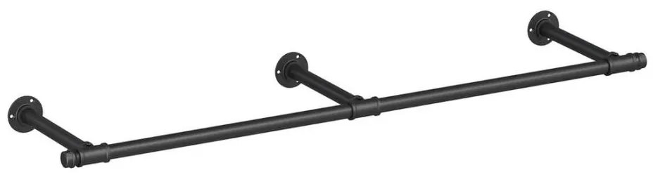 Wieszak ścienny na wieszaki LINEA czarny