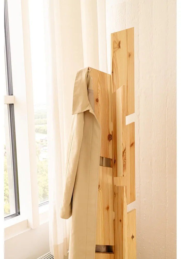 Wieszak z litego drewna sosnowego w naturalnym kolorze 60x186 cm Keeper – Karup Design