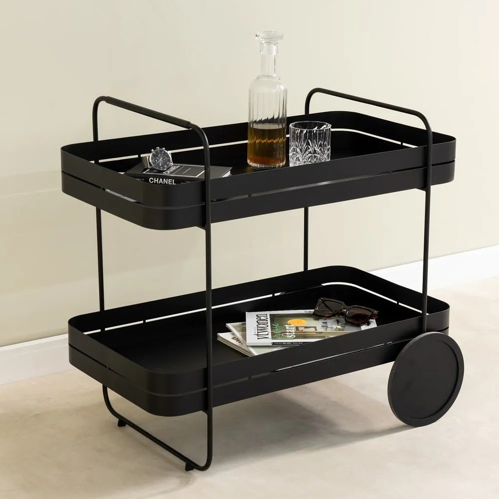Metalowy barek na kółkach 74x42 cm Gin &amp; Trolley – Spinder Design