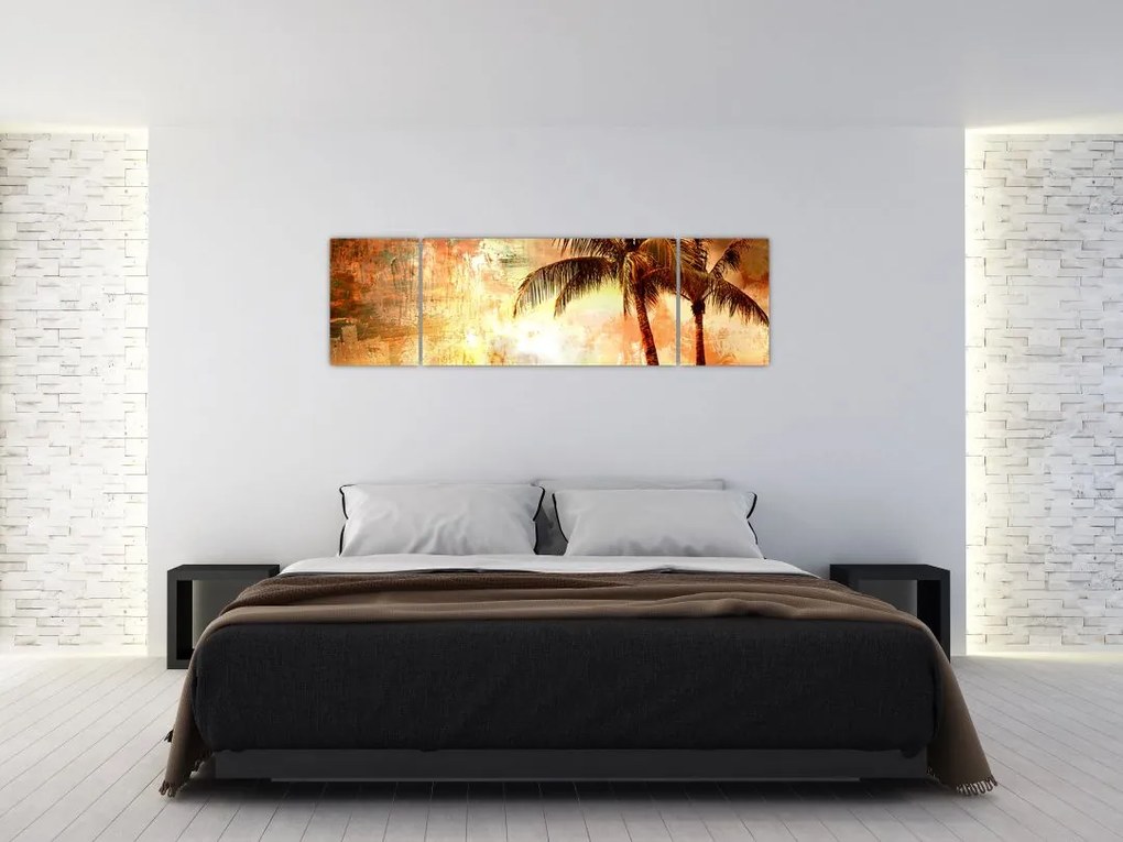 Obraz - Palmy na plaży (170x50 cm)
