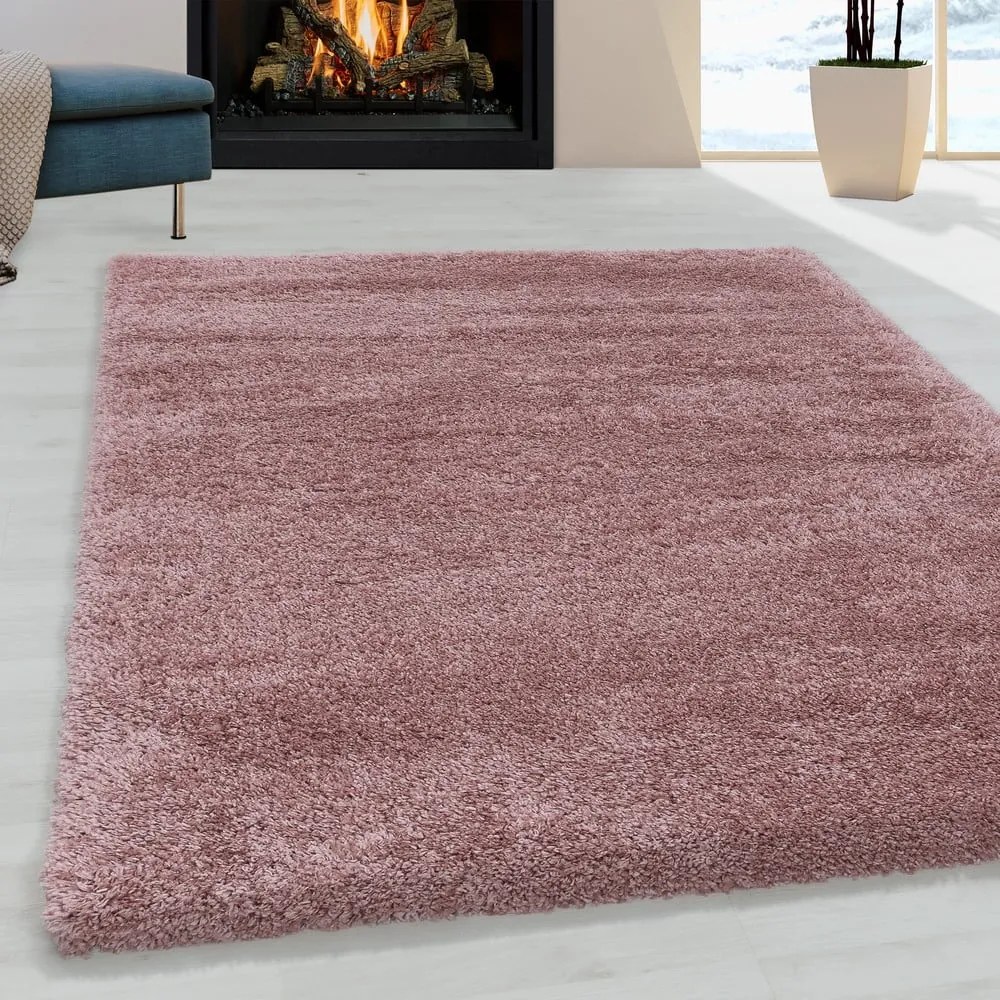 Różowy dywan 60x110 cm Fluffy – Ayyildiz Carpets