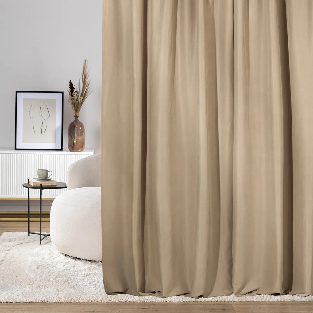 Zasłona na taśmie marszczącej kaszmirowa aksamitna 140 x 280 cm 1 szt.