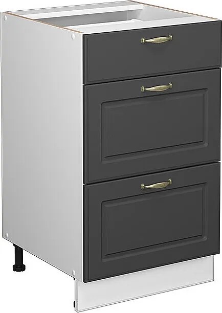Szafka dolna do kuchni antracytowo-złoty 50x51.6x82 fame-line