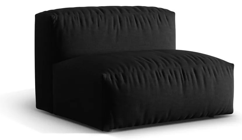 Czarny moduł sofy (moduł środkowy) Martina – Micadoni Home