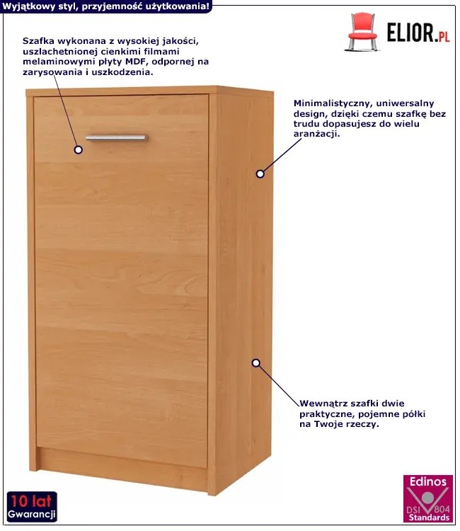 Minimalistyczna komoda olcha - Gopox 2X