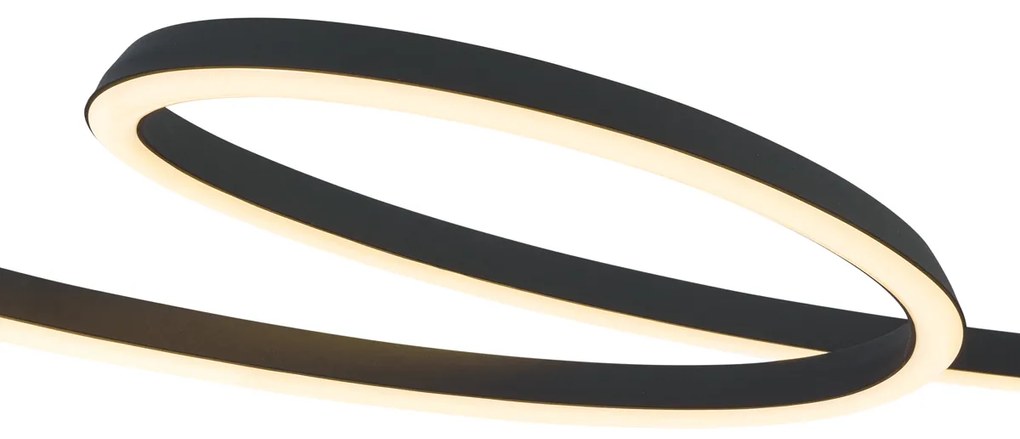 Skandynawska lampa wisząca czarna 110 cm z LED z 3-stopniową regulacją ściemniania - Circuit