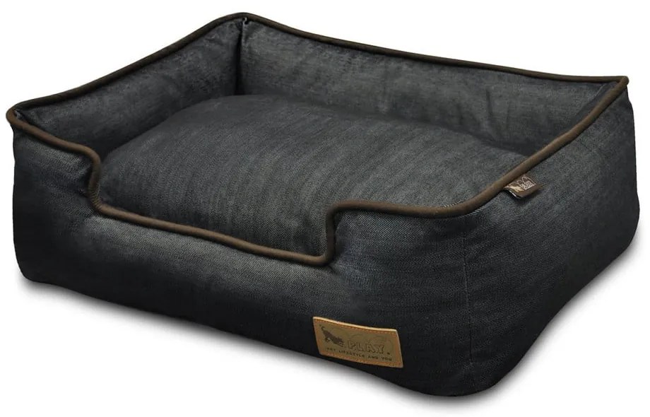 Ciemnoniebieskie legowisko dla psów 60x50 cm Lounge Bed Denim Medieval Blue / Dark Chocolate S – P.L.A.Y.