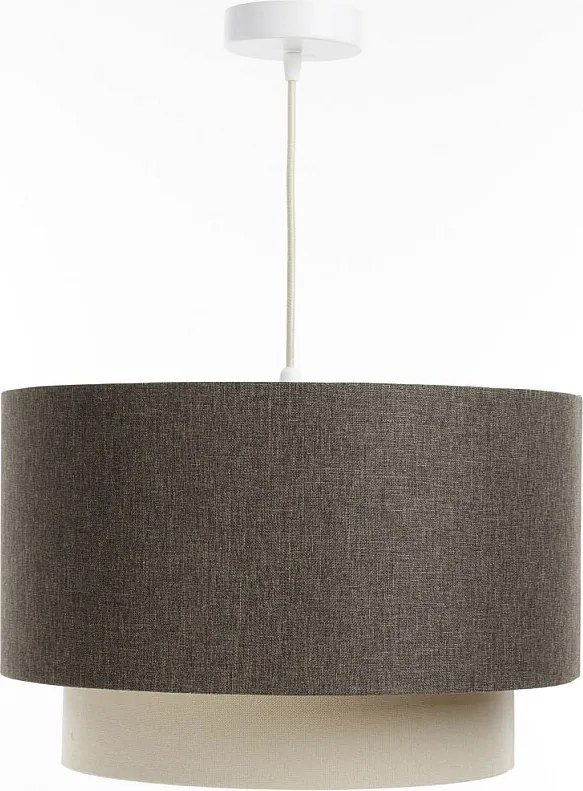 Lampa wisząca ERUTAN DOUBLE RATTAN 50 szara/kremowa