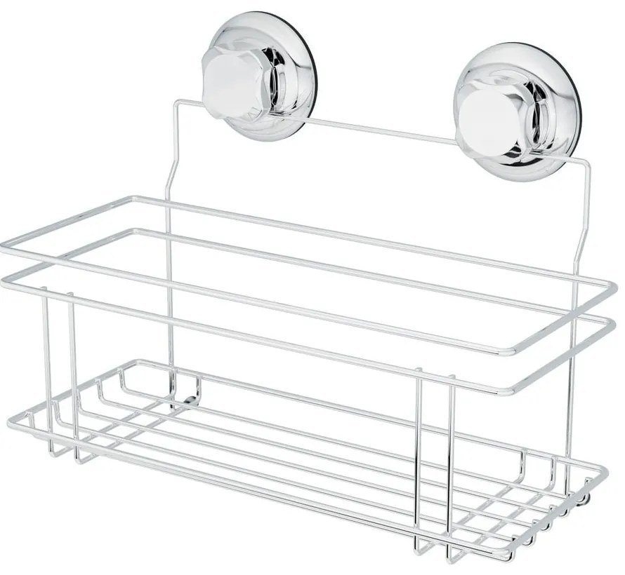 Samoprzylepna metalowa półka łazienkowa w kolorze srebra Bestlock Bath – Compactor