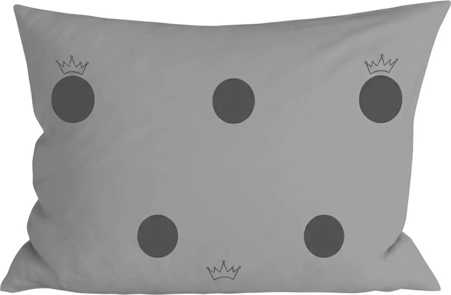 Poliestrowo-bawełniana poszewka na poduszkę CROWN POLY 50x70 cm, ciemnoszara