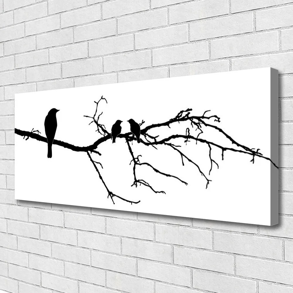 Obraz drukowany na płótnie Śpiew Ptaków na Gałęzi