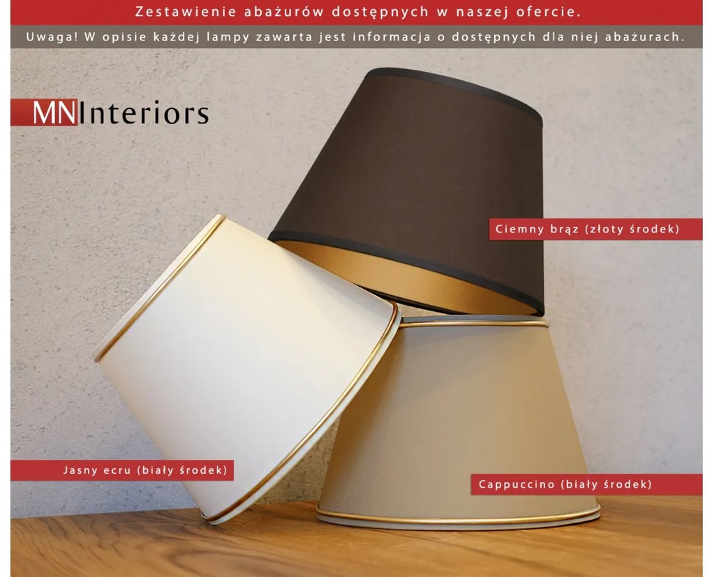 Lampa mosiężna z abażurem LA-S1B