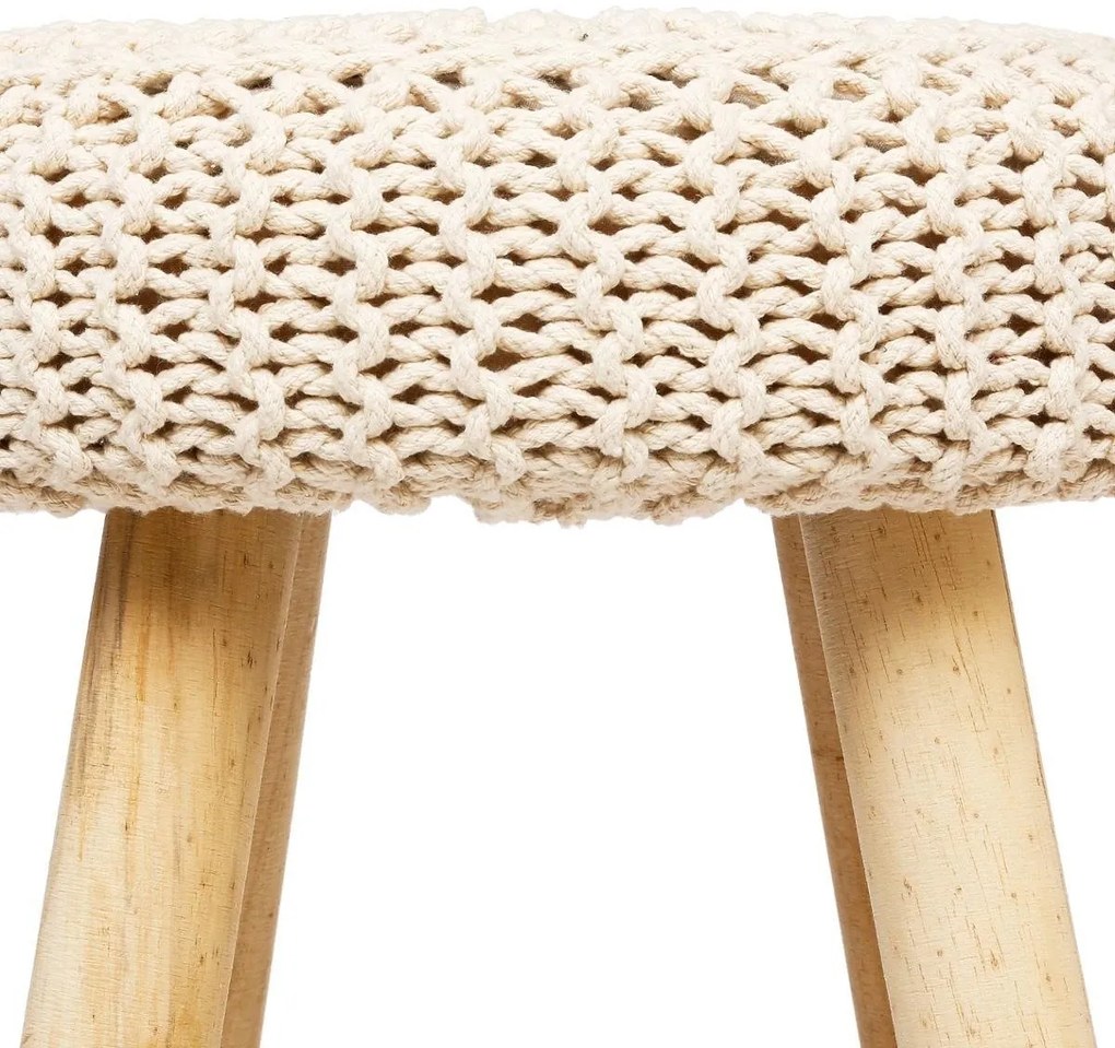 Taboret tapicerowany w stylu retro, 43 x 32 cm