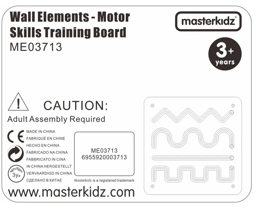 Masterkidz tablica przesuwna mała motoryka montessori