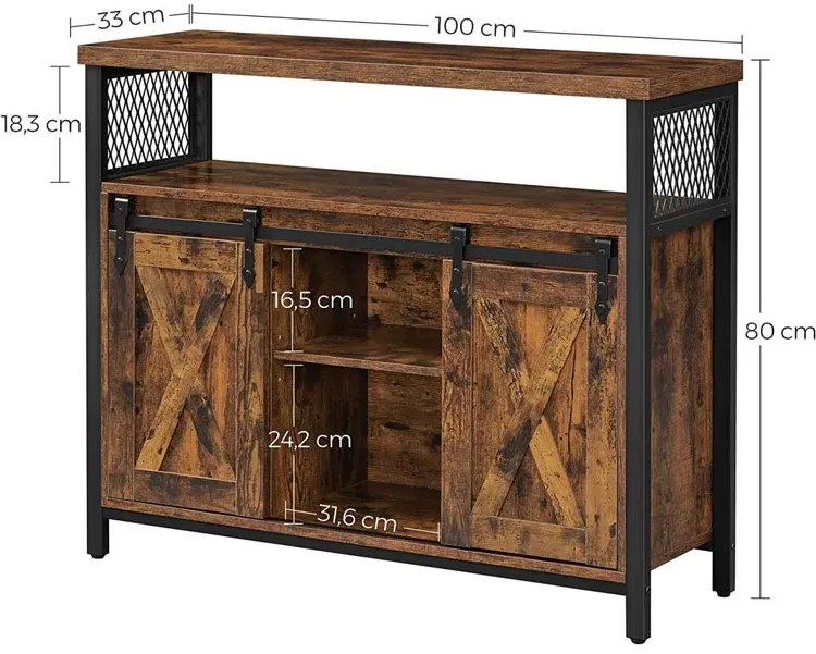 Industrialna komoda z przesuwnymi drzwiami R7-G03