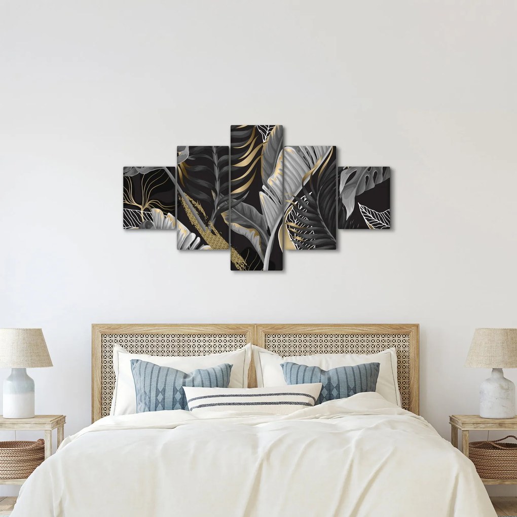 Obraz - Złota dżungla (125x70 cm)