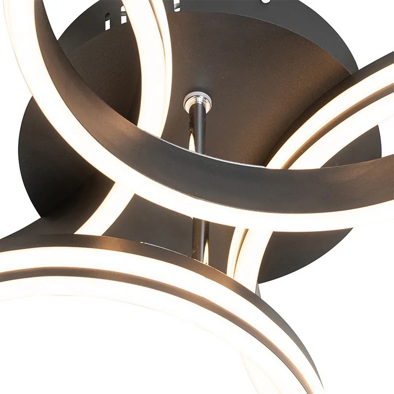Plafon / Lampy sufitowe czarny w komplecie z LED 3-stopniowy ściemniacz 4-światła - NavaraDesignerski Oswietlenie wewnetrzne