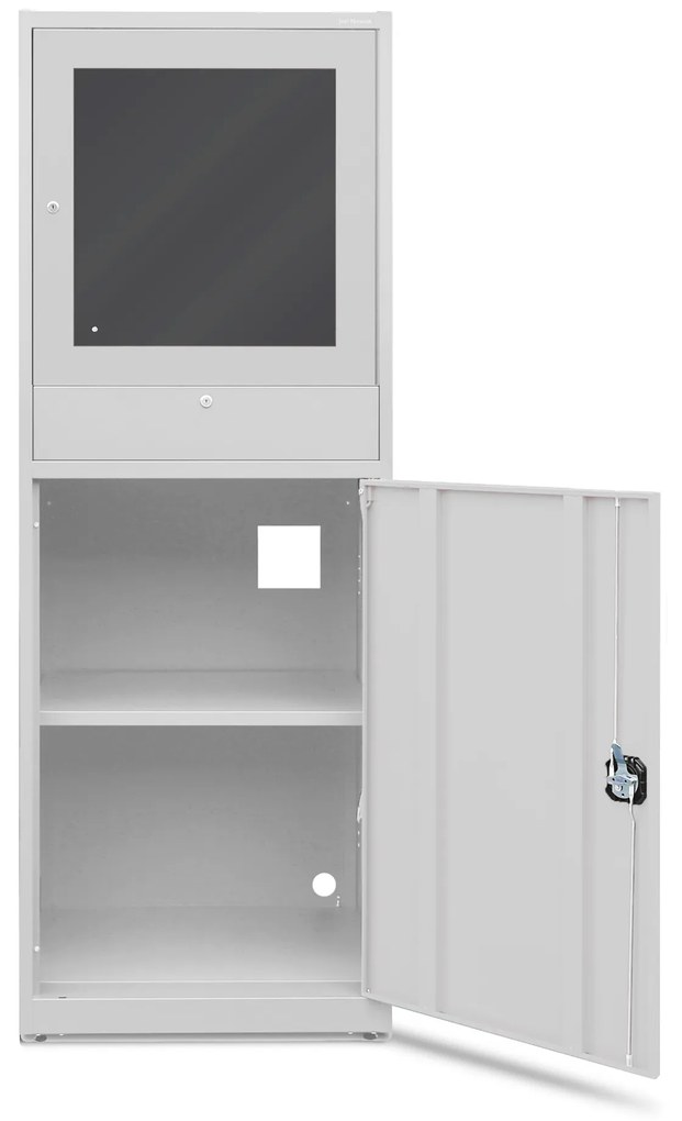 Szafa komputerowa STEVE, 640 x 1750 x 630 mm, szara