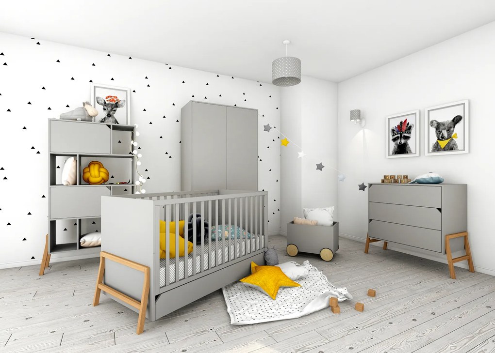 Komoda dziecięca z 3 szufladami Lotta Grey