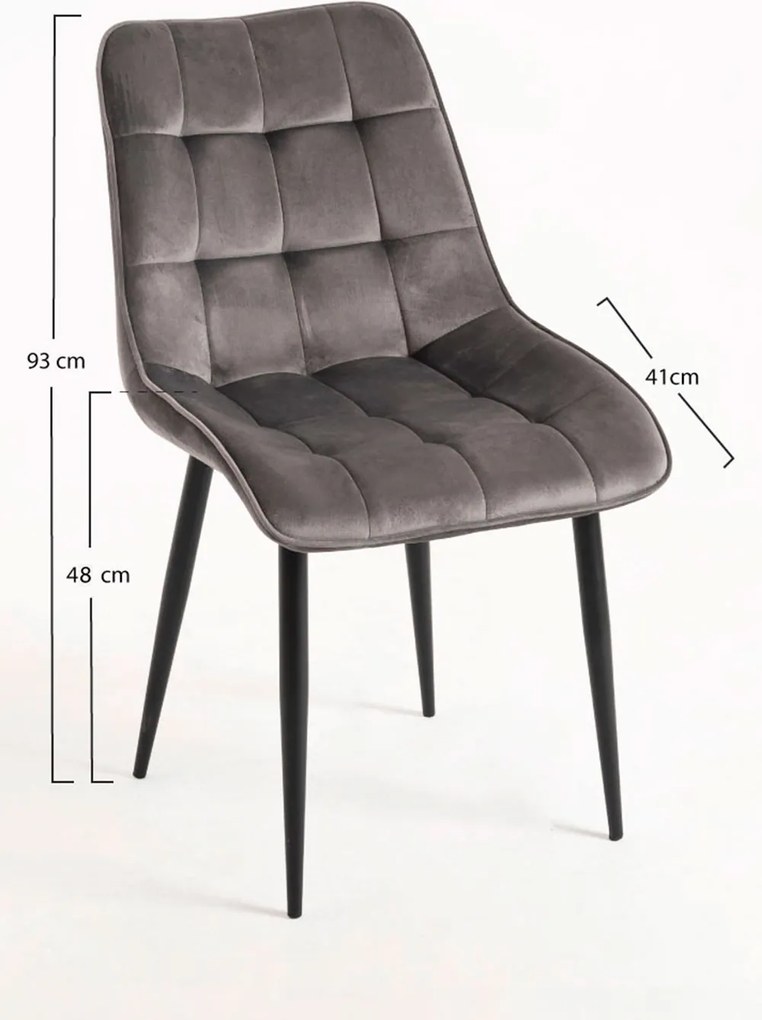 Zestaw 4 Krzese Cade Aksamitne
